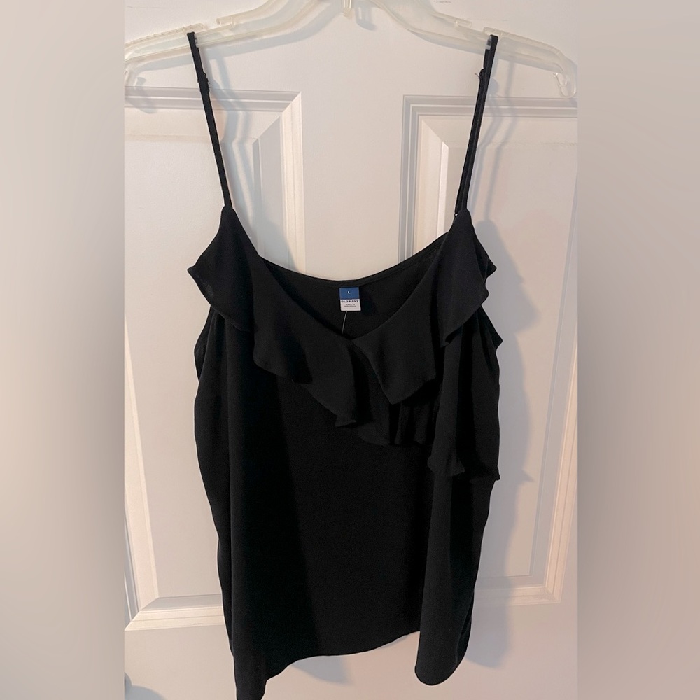 Old Navy spaghetti string tank w/ ruffled front